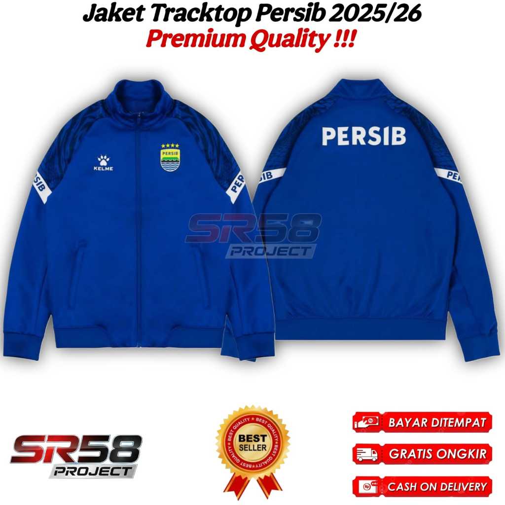 Persib Tracktop Jacket 2025/2026 Persib Tracktop Jacket สําหรับผู้ชายและผู้หญิง