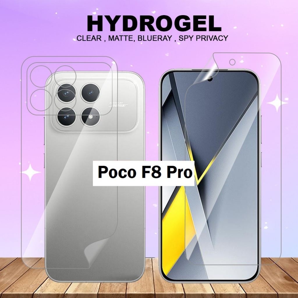 ลายาร์ B00M! Hydrogel CLEAR ด้านหน้าด้านหลัง Xiaomi Poco F8 F8Pro F8 Ultra C85 F7 5G Pro F7Ultra C75