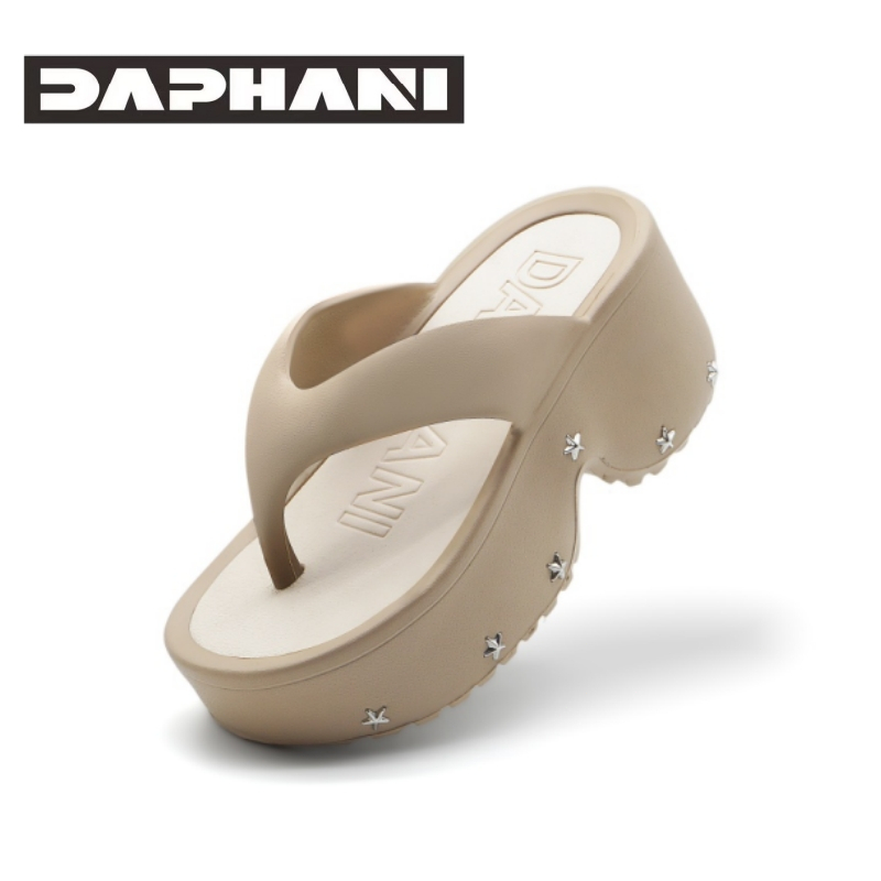 DAPHANI - รองเท้าแตะ Flip-flop สําหรับผู้หญิง Modern, รองเท้าส้นสูงประจําวันสําหรับผู้ใหญ่สุดหรู, KH
