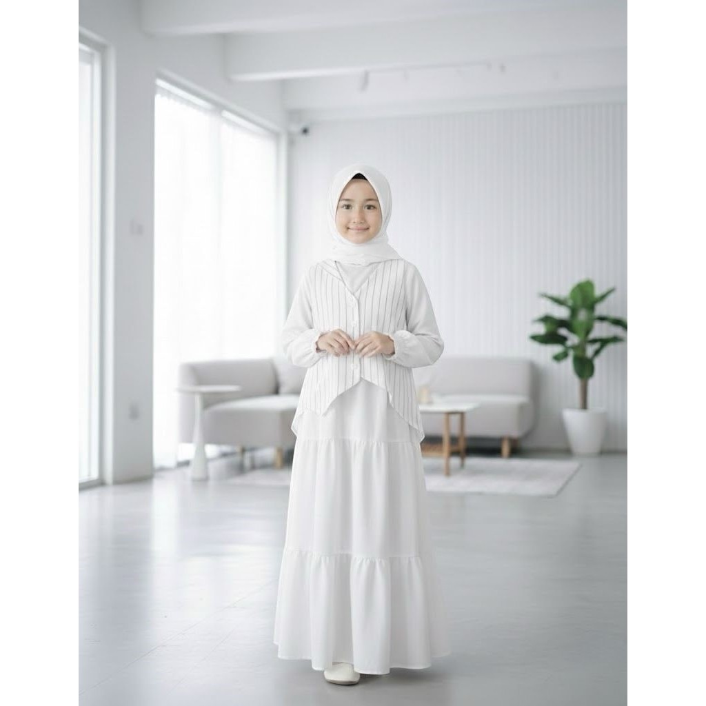 LADEA GAMIS KIDS 2IN1/ RAYON //KIDS VEST GAMIS // TEEN GAMIS // SEMIWOL RAYON GAMIS