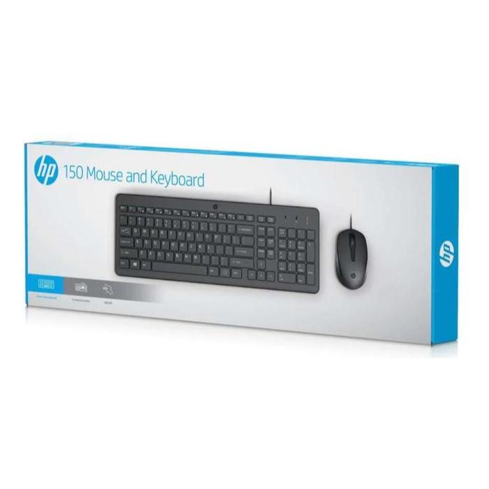 คีย์บอร์ดและเมาส์ USB แบบมีสาย HP 150