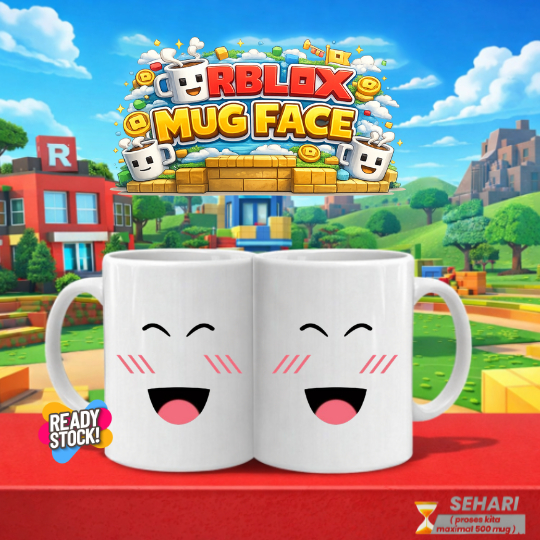 ROBLOX FACE MUG / CUSTOM MUG / ROBLOX AVATAR / ROBLOX PHOTO / / ออกแบบฟรี