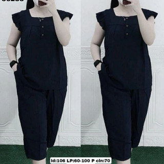 Promo Beli 1 Dapat 1 Setelan Bangkok 7/8 wanita terbaru 2026 Set Baju Piyama Wanita Kekinian Daily