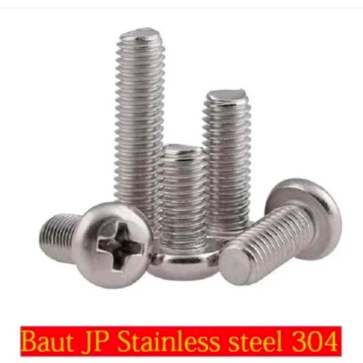 (10 ชิ้น) JP M4 x 12 Bolts / Philips M4 x 12 Pan Bolts / 4mm x 12 mm สแตนเลส 304 Anti-Rust Plus Bolt