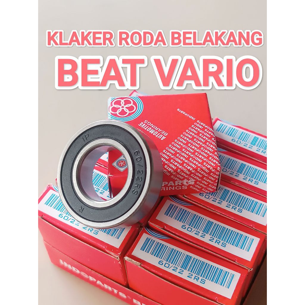 REAR WHEEL AXLE BEARING 60/22 2RS ORIGINAL 100% INDOPART BEAT SCOOPY VARIO SPACY GENIO