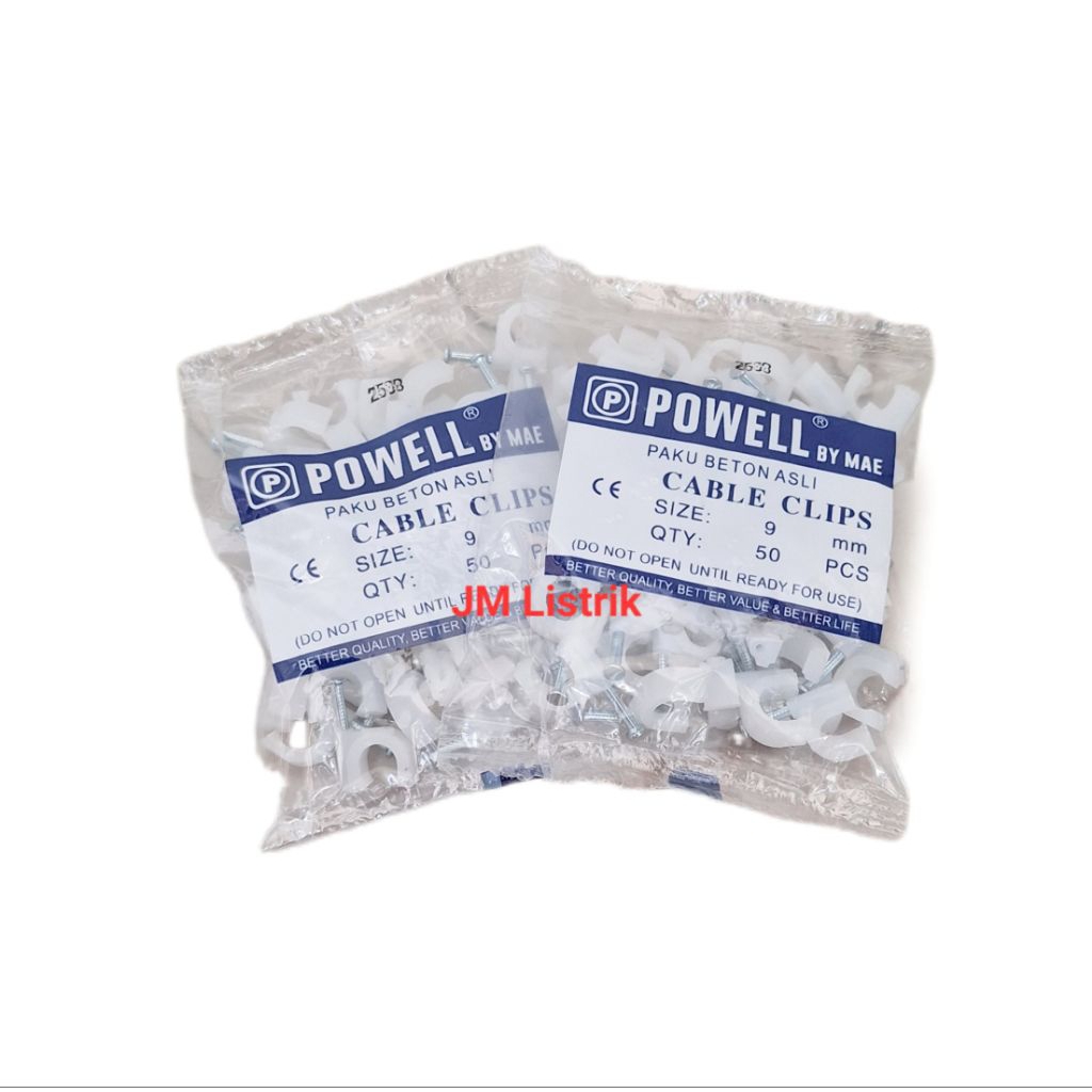 Powell 9mm Cable Clamp Wall Clamp Nail