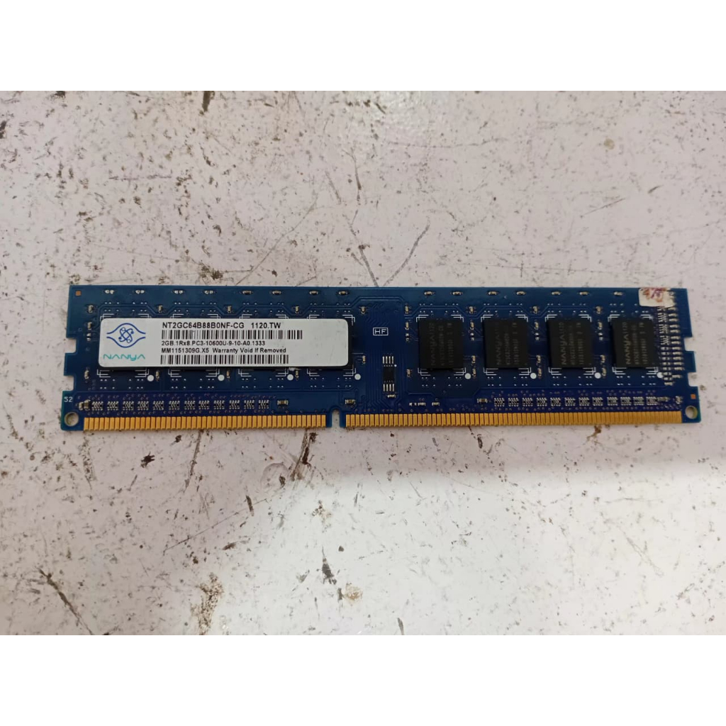 LONGDIMM MEMORY RAM DDR3 NANYA 2GB P C3-10600U-9-10-A0.133 - ercomp1