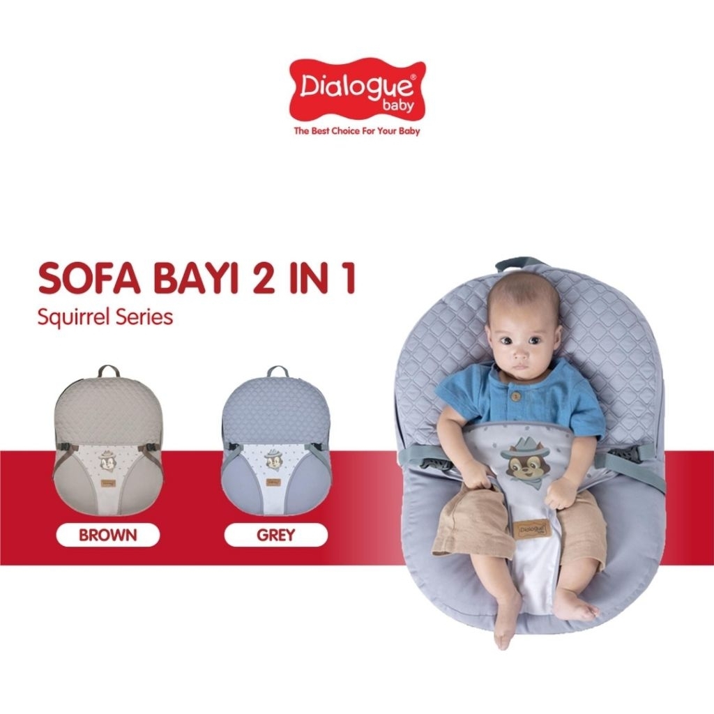 Dialogue Baby 2-in-1 Squirrel Series หมอนโซฟาเด็ก