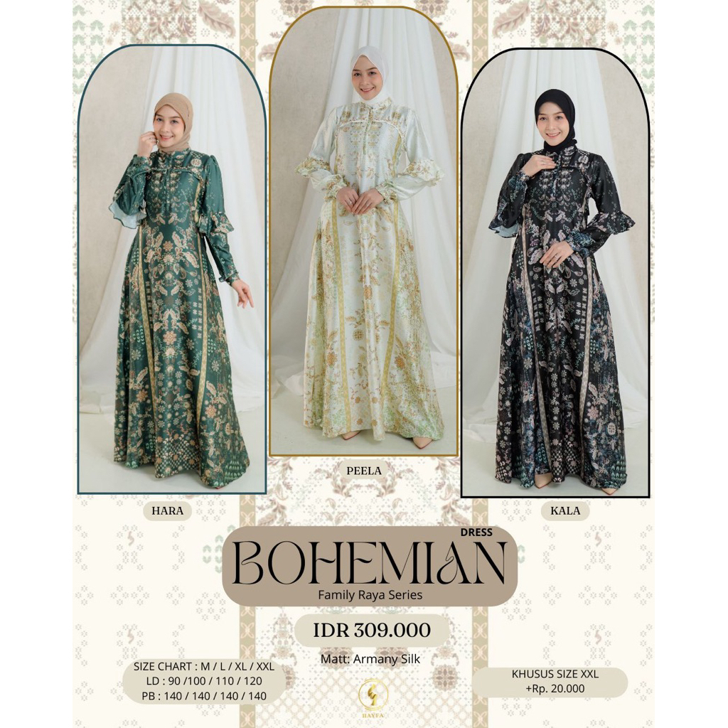 ใหม่ล่าสุด BOHEMIAN DRESS HAYFA DRESS EID DRESS