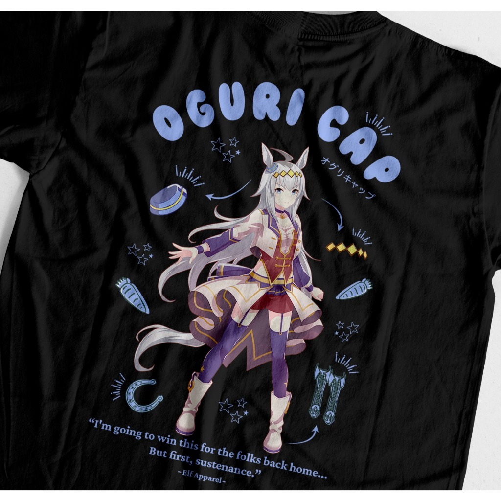 Heavyweight Oguri Cap Uma Musume Tshirt 230 GSM - เสื้อยืด Oguri Cap Cotton 20s