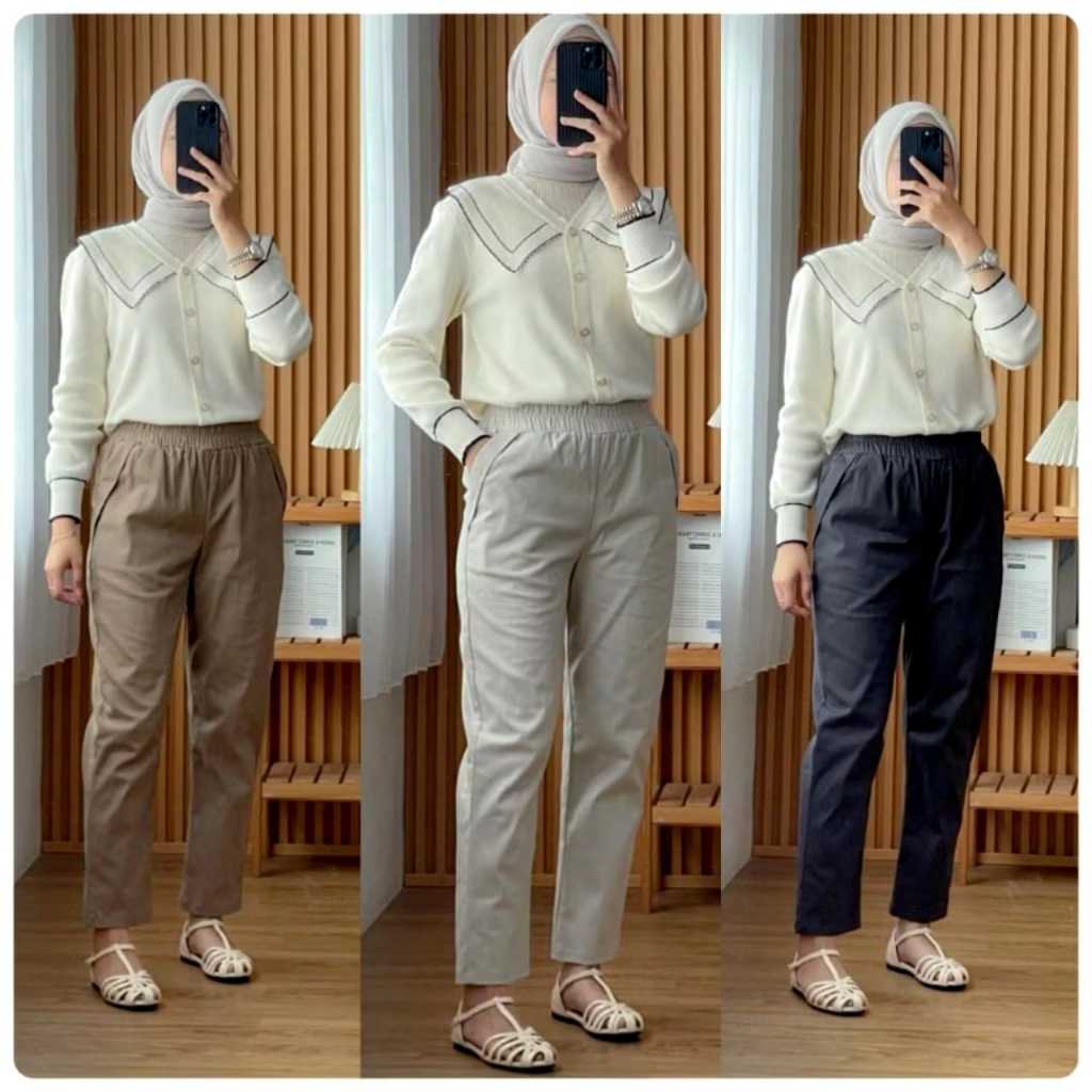 KATUN Womens Baggy Pants - Kino Baggy Pants กางเกงทํางานผู้หญิงยืดผ้าฝ้ายพรีเมี่ยมยืดหยุ่นเต็ม