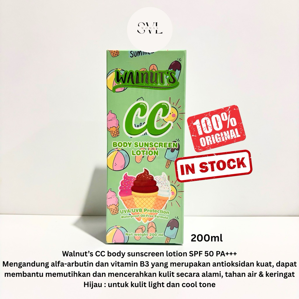 Walnut Body Sunscreen CC SPF 50 Lotion Original Thailand