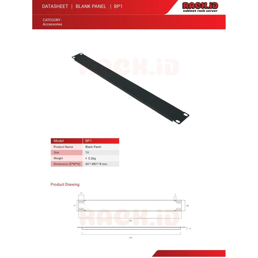 BLANC PANEL 1U - 4U ACCESSORIES RACK.ID BP1 BP2 BP4 BLANC PANEL 1U - 4U ACCESSORIES RACK.ID