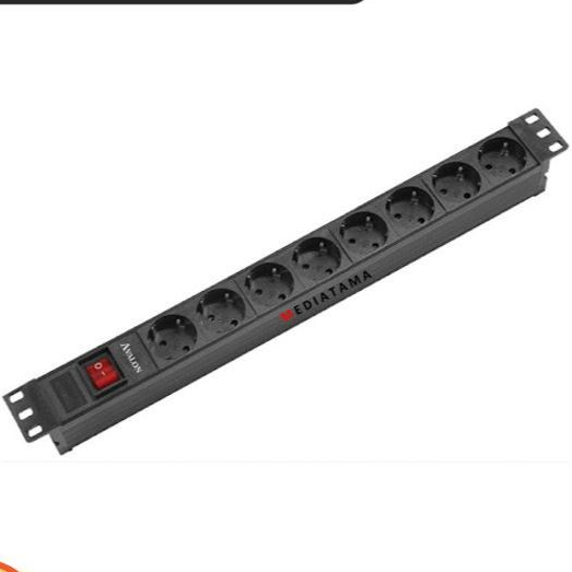Mini Power Distribution Unit Rack Server 8 พอร์ตเยอรมนีซ็อกเก็ต 1U 8Way PDU สําหรับ 19 "Rack Server