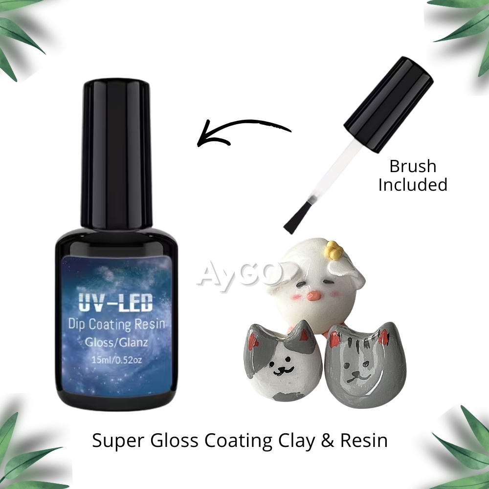 UV Sealer Super Gloss – เคลือบ UV LED Dip, UV Resin-Lake Finish สําหรับ Clay, Resin & Shrink Plastic