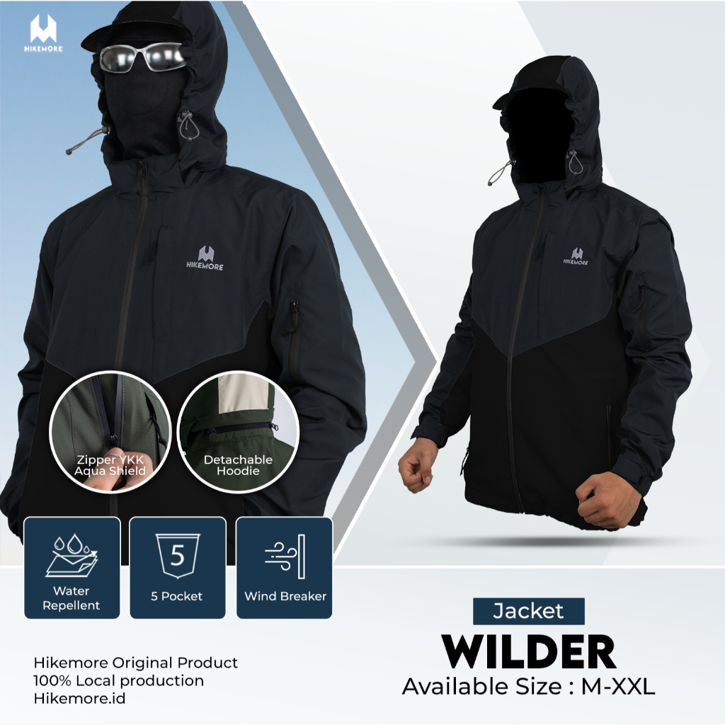 Hikemore - Hikemore Wilder Sporty Travel Jacket สําหรับผู้ชายและผู้หญิงกันน้ํา