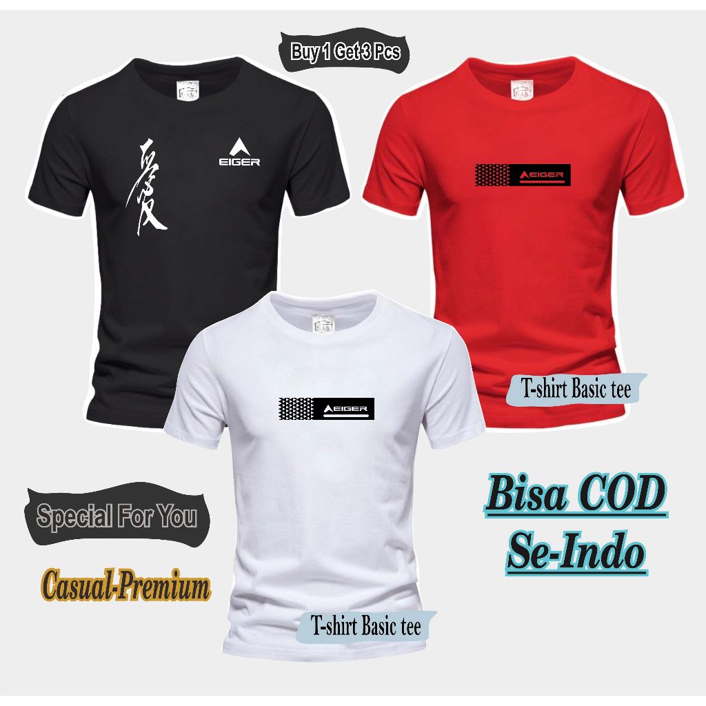 Storecuan92 Eger Rilex Eger ใส่ GR เสื้อยืดซื้อ 1 แถม 3 ชิ้นแพ็คเกจ 3 ชิ้นเสื้อยืดเท่ๆ distro เสื้อย