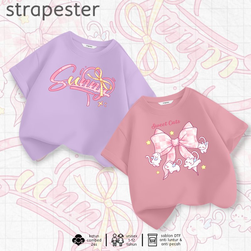 KATUN STRAPESTER - เสื้อยืดเด็กพรีเมี่ยม 1-12 ปี | คอตตอนหนา100% 24ส | เสื้อผ้าเด็กชายและเด็กหญิง PT