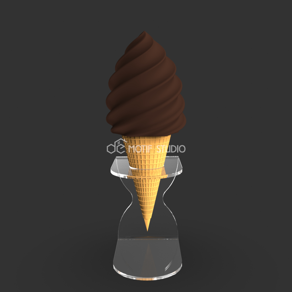 ICE CREAM GELATO CONE CONES STAND HOLDER DISPLAY RACK CLEAR TRANSPARENT ACRYLIC MODERN ICE CREAM SUPPORT BASE 1 หลุมตู้ที่ชัดเจนที่ชัดเจนอาหารแนวโน้มการเดินทางการเดินทาง