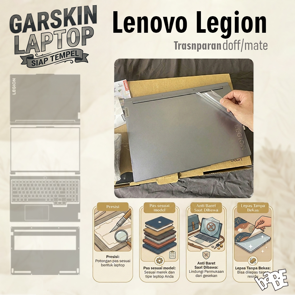 Garskin Lenovo Legion Gen 6–9 | Legion 5 / Pro 5 / Slim 5 | ผิวป้องกันแล็ปท็อป