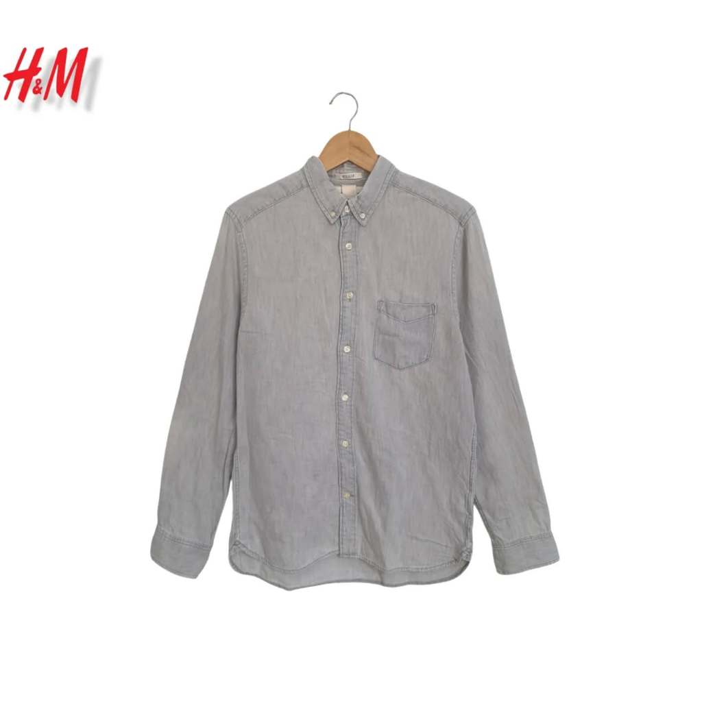 KEMEJA HM เสื้อเชิ้ต Basic Grey (CODE: B140- 05)