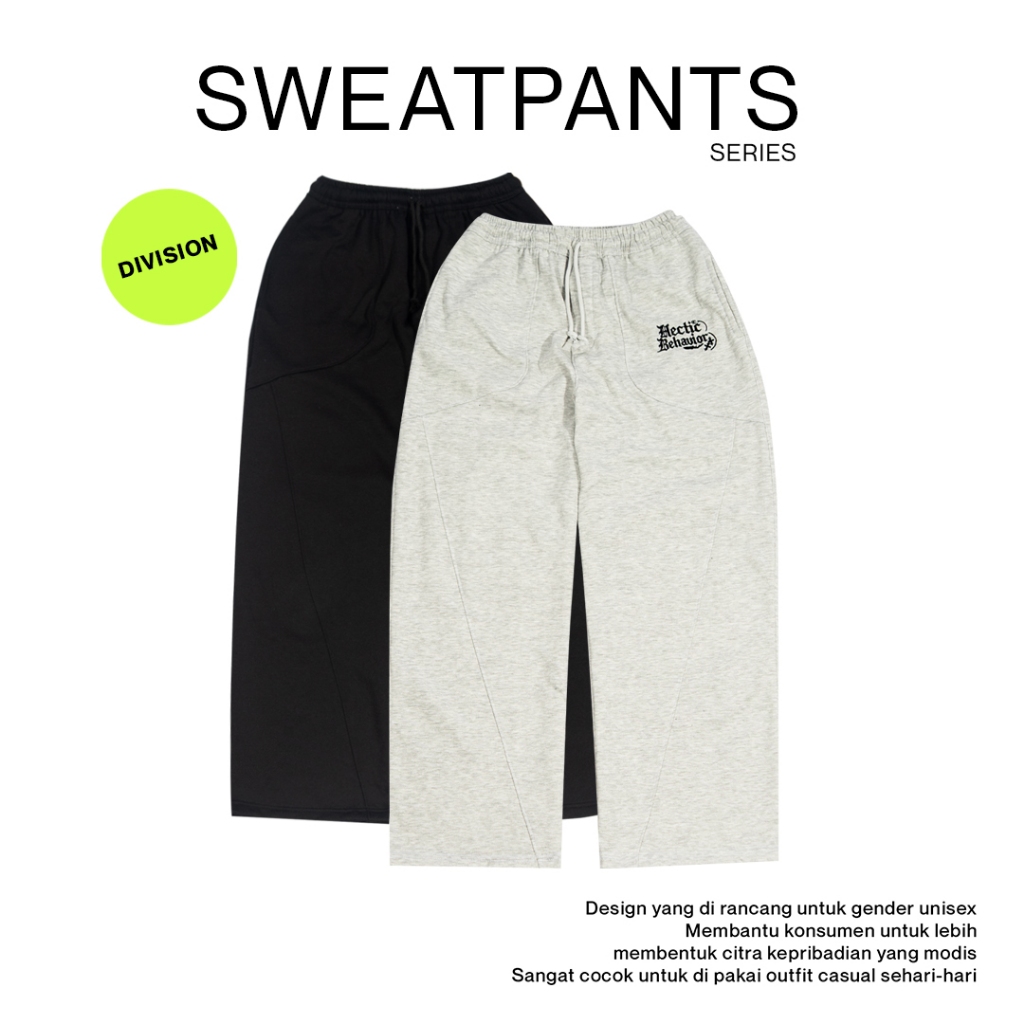 Hectic - กางเกง Baggy - กางเกงวอร์มสีดํา - กอง