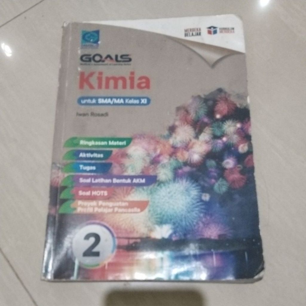 หนังสือต้นฉบับ CHEMISTRY GOALS หนังสือสําหรับโรงเรียนสูง XI/2/11 GRAFINDO PUBLISHER INDEPENDENT CURR