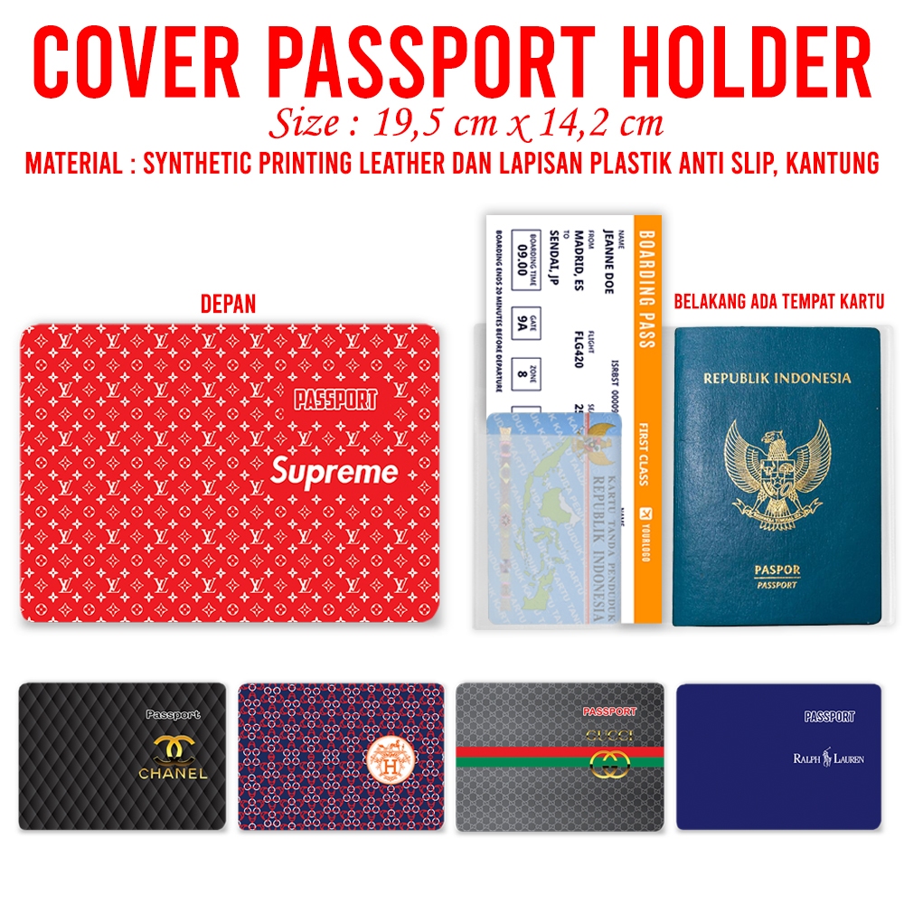 BB Series Motif Passport Holder Cover – ช่องใส่การ์ด – Anti-Slip & Boarding Pass Pass Pass Pass Pass