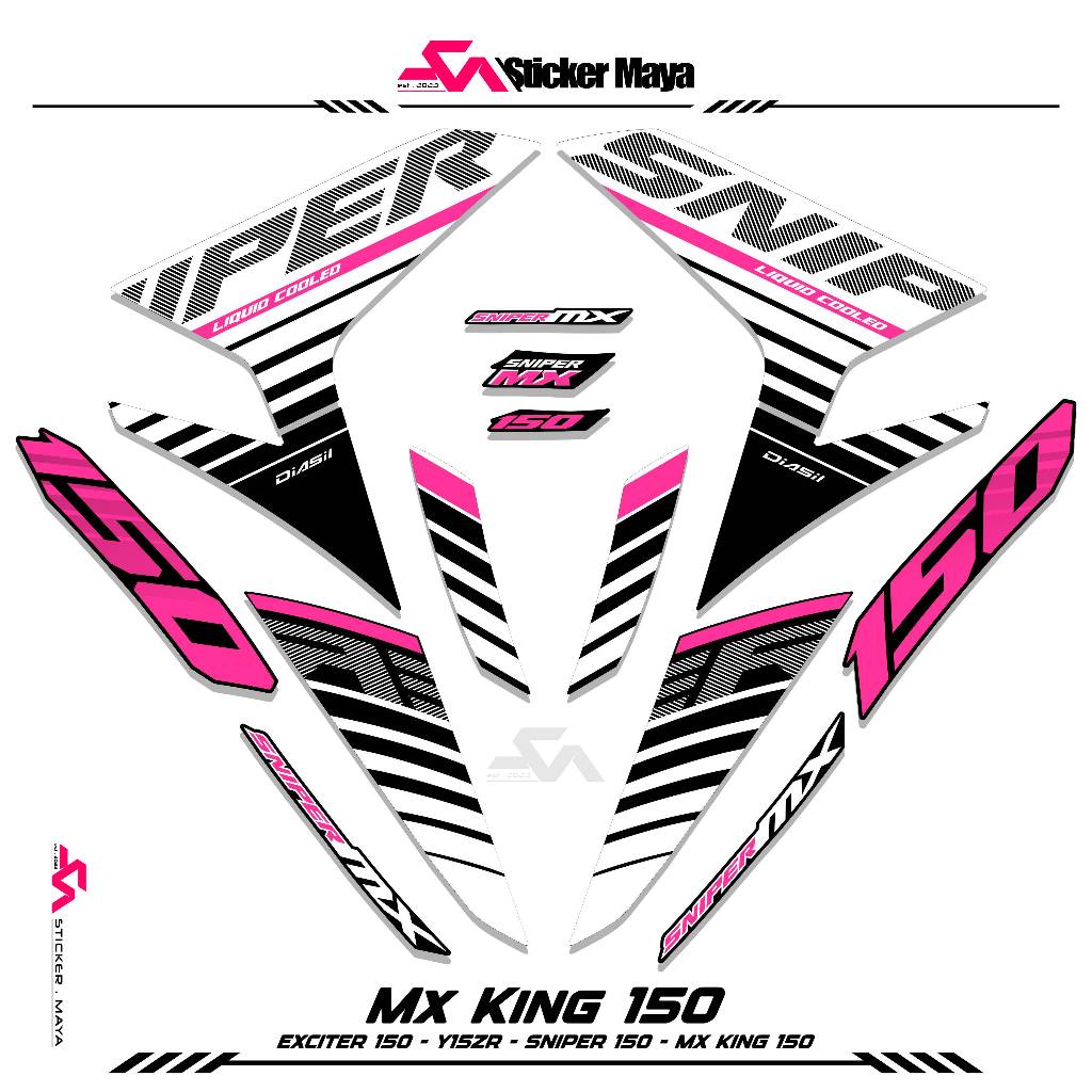 Striping Mx King 150 Sticker Y15zr Sticker Mx King150 Sniper150 Mxi Jupiter Mx Ink. Motif สติ๊กเกอร์
