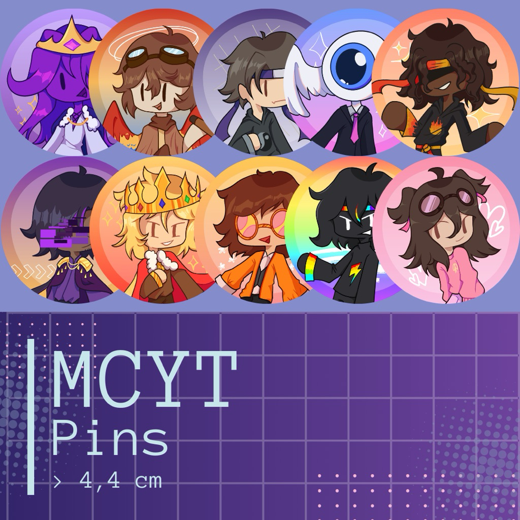Fanmerch ปุ่มพิน minecraft youtubers mcyt จักรวาลที่ไม่เสถียรและความบันเทิง smp