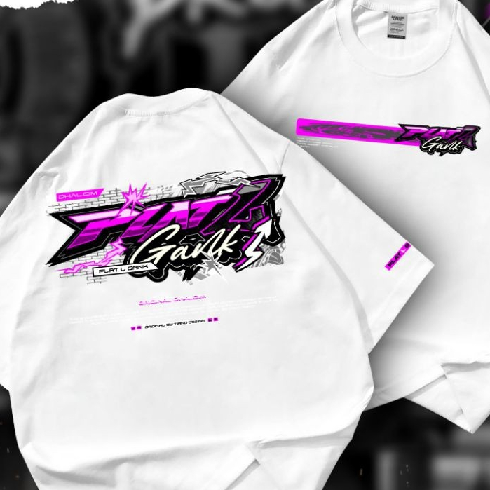 L GANK RACING FUL COTTON 24S PLATE DISTRO เสื้อยืด, L GANK PLATE DISTRO, L RACING PLATE DISTRO T-SHI