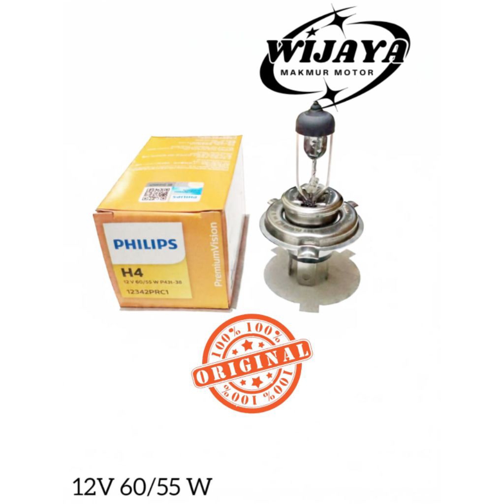 PHILIPS H4 LAMP BULB PHILIPS PREMIUM VISION 60/55W 12V