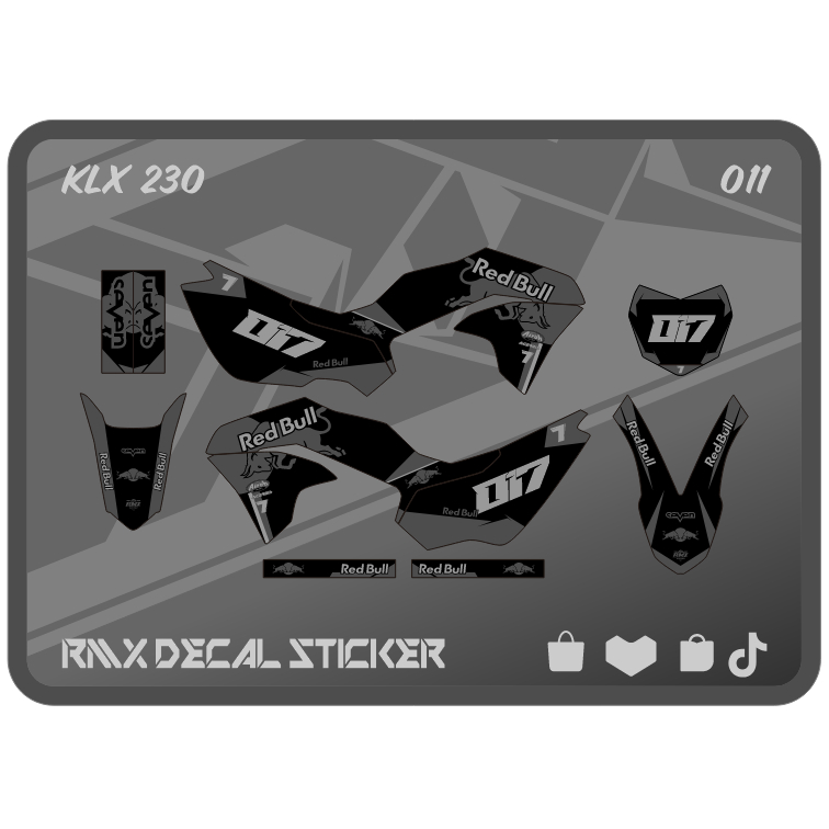 HIJAU MERAH KLX 230 S FULLBODY STICKER (011) KAWASAKI LX SE DECAL STICKER 2019 2020 2021 2022 2023 B
