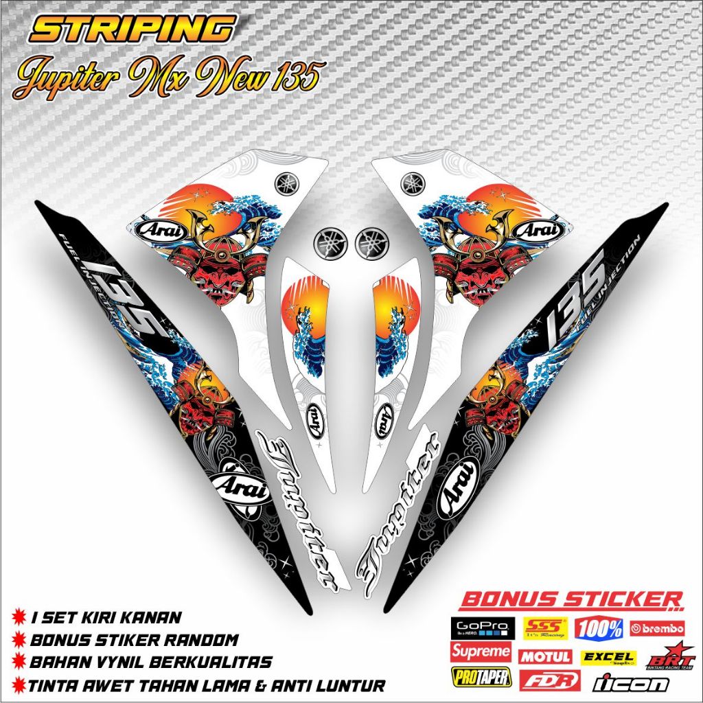 สติ๊กเกอร์แถบ JUPITER MX NEW 135 GRAPHIC ARAI / สติ๊กเกอร์ JUPITER MX NEW MOTIF ARAI