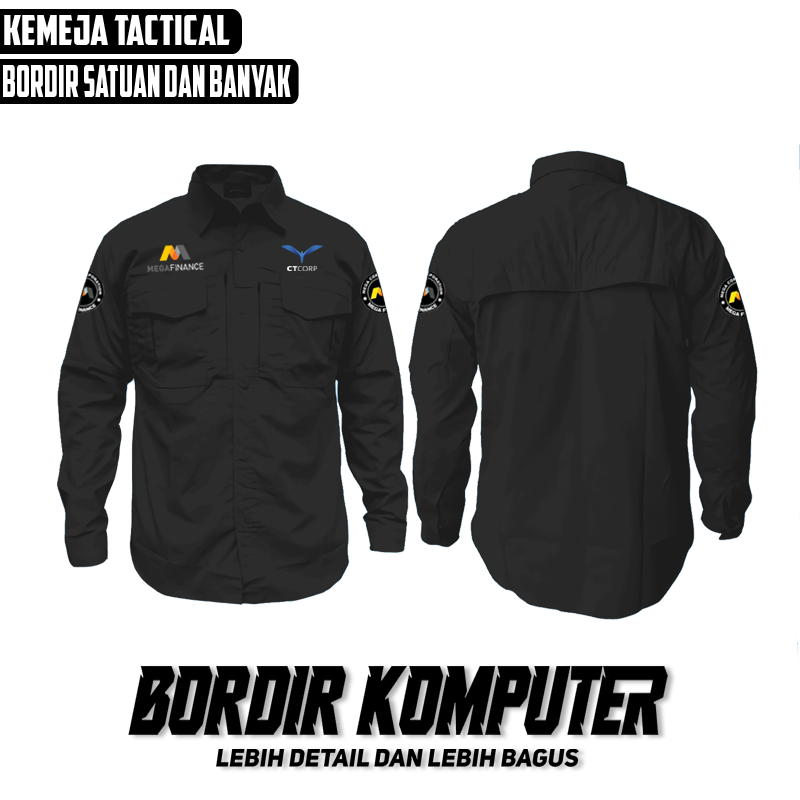 KEMEJA MEGA FINANCE BANK SHIRT - MEGA CORPORATION / M-TAC PDL-PDH TACTICAL SHIRT คอมพิวเตอร์ EMBROID