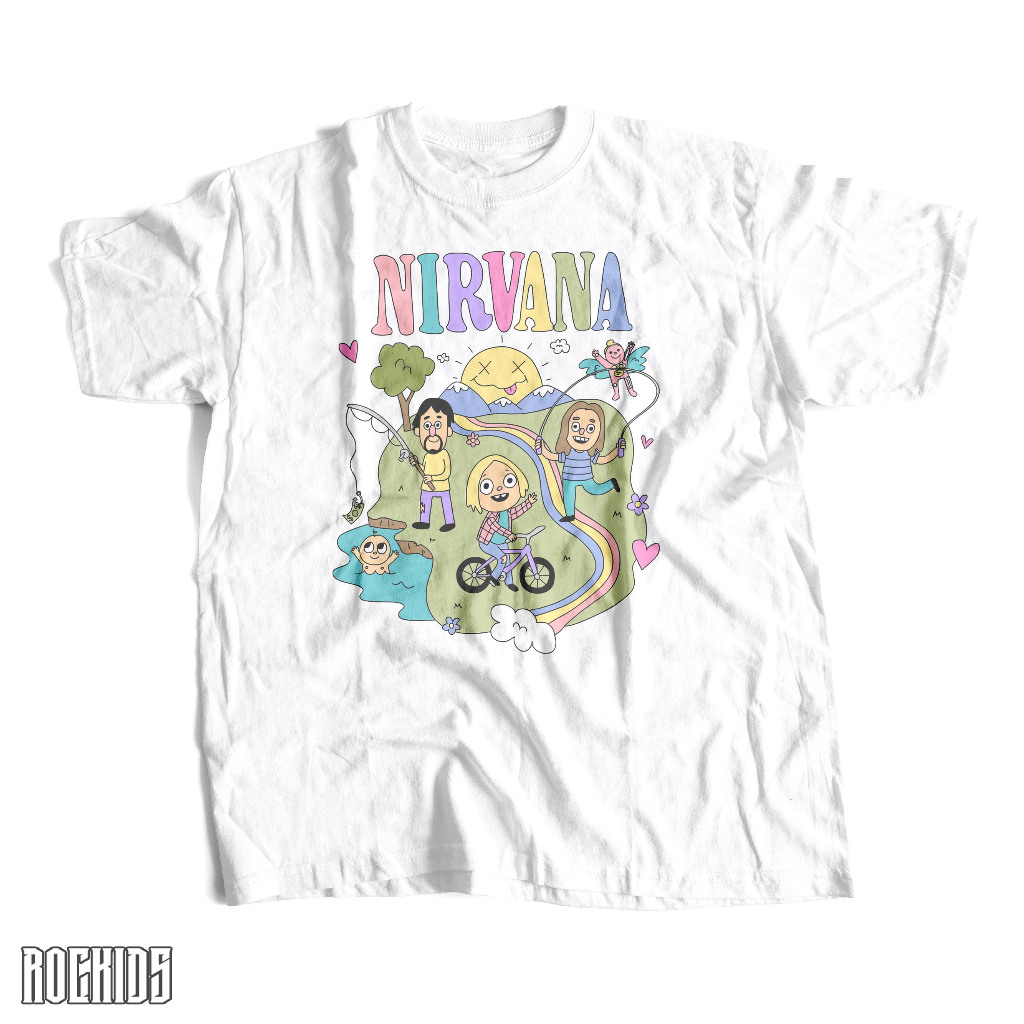 ROCKIDS - NIRVANA - TSHIRT - KIDSWEAR - BAND T-SHIRT - เสื้อยืดวง NIRVANA - เสื้อยืด NIRVANA TEES - 