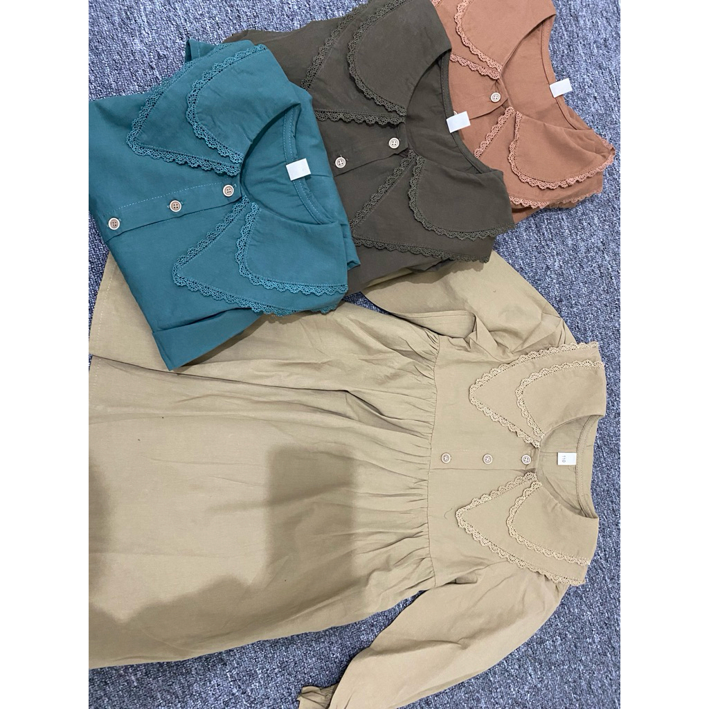 ชุดเดรสคอปก syiler พรีเมี่ยม Sz 5-8th