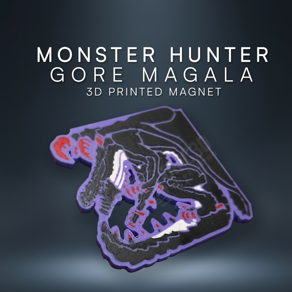 GANTUNGAN Monster Hunter Gore Magala พวงกุญแจ 2 ด้าน - Monster 3D พิมพ์พวงกุญแจของเล่นของขวัญคอลเลกช