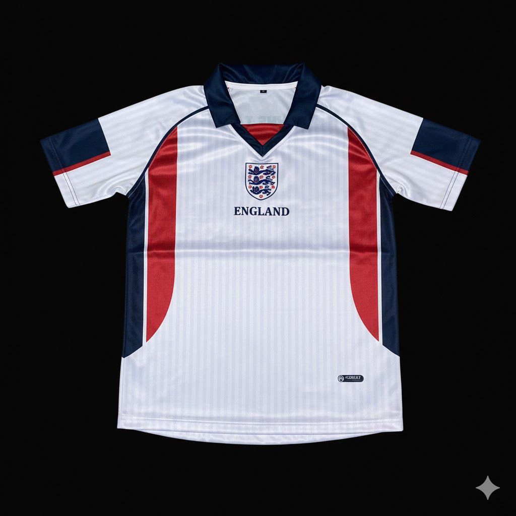 England Retro Home White 1990s Jersey – เสื้อฟุตบอลคลาสสิกระดับพรีเมียม