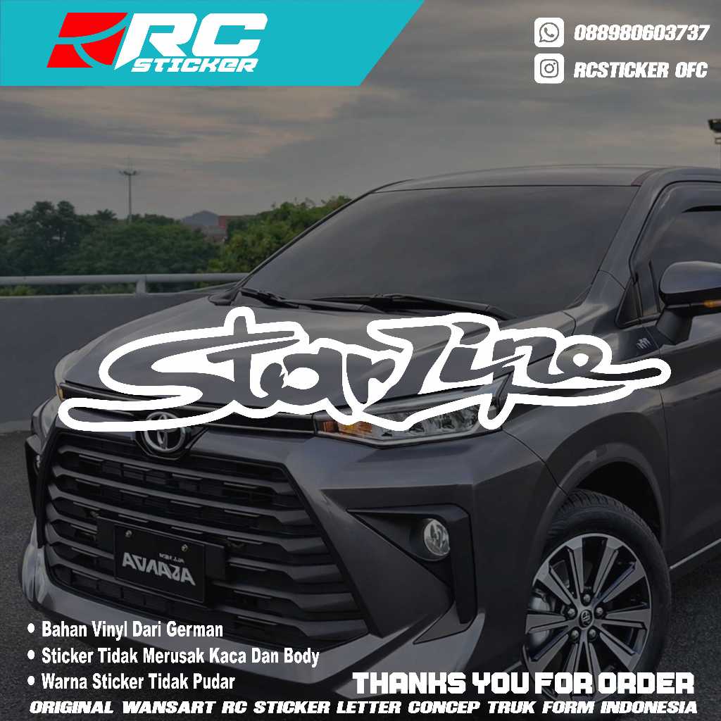 STARLINE CAR WINDOW STICKERS CUTTING STARLINE STICKERS
