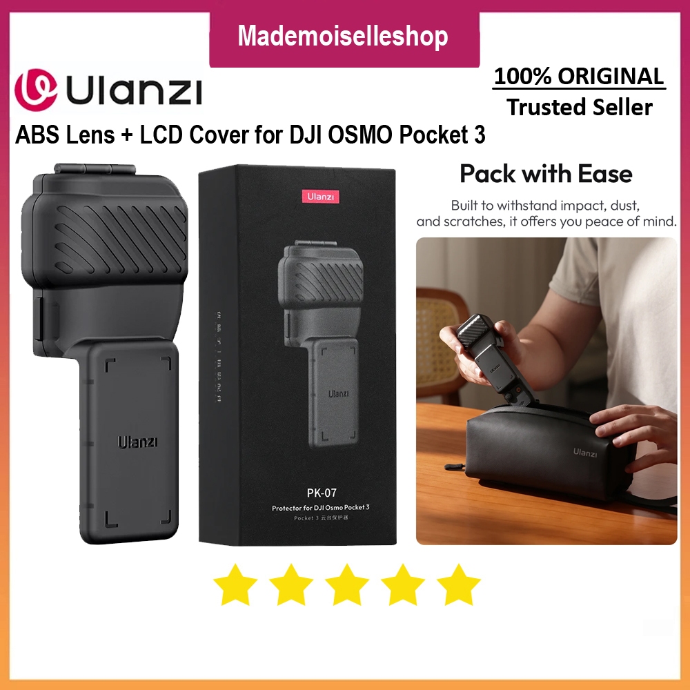 LAYAR ULANZI PK07 - เลนส์ ABS และฝาครอบหน้าจอ LCD สําหรับ DJI Osmo Pocket 3 - ฝาครอบหน้าจอ LCD และเล