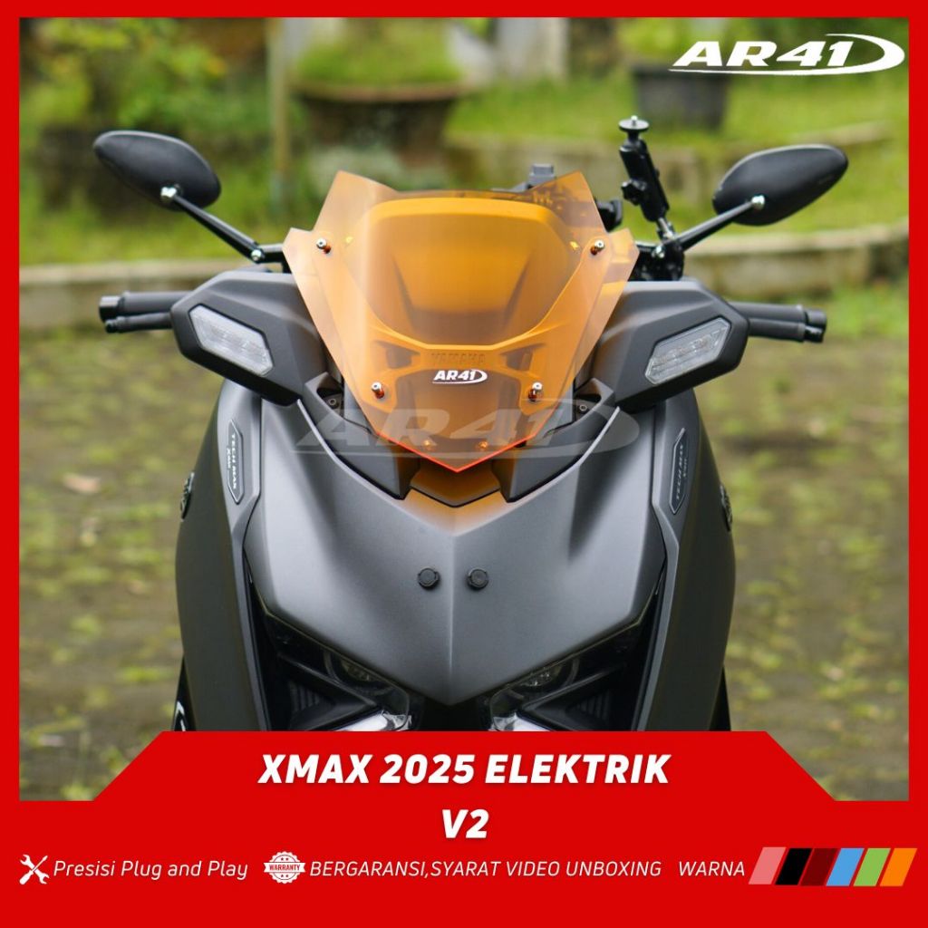 Visor มอเตอร์กระจกหน้ารถ XMAX Techmax 2025 V3 GEN 3 Up and Down Electric THICK Original THICK AR41