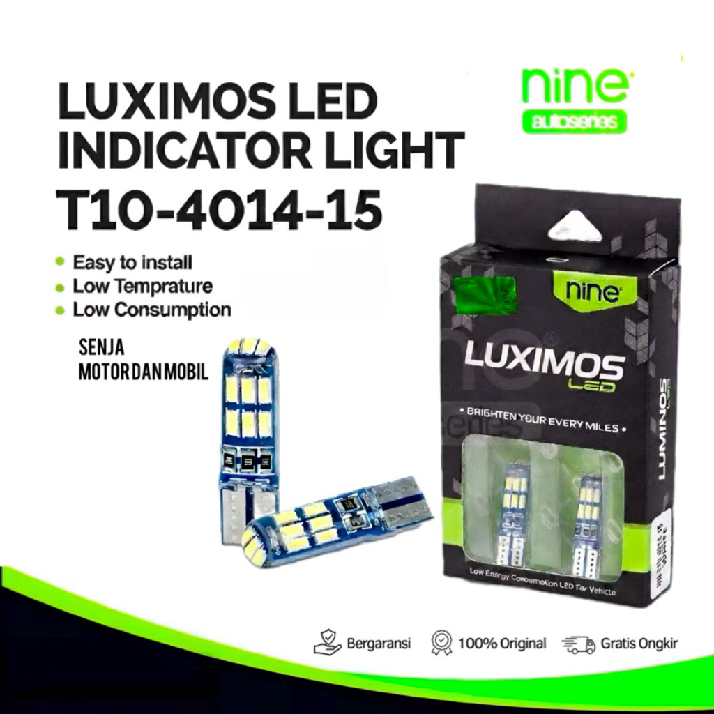 Nine Autoseries T10 ไฟ Led กระพริบและไม่กระพริบ 15 ตาสําหรับรถจักรยานยนต์และรถยนต์