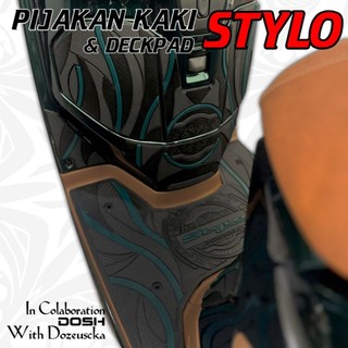 Karpet Motor Dan Decpad Motor Stylo Bahan Karet PVC Premium Anti Selip Licin Warna Tidak Luntur