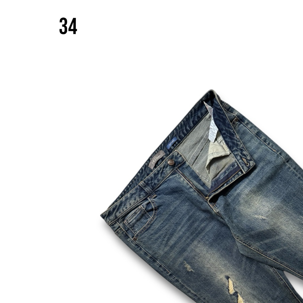 FRJ Ripped Blue Jeans