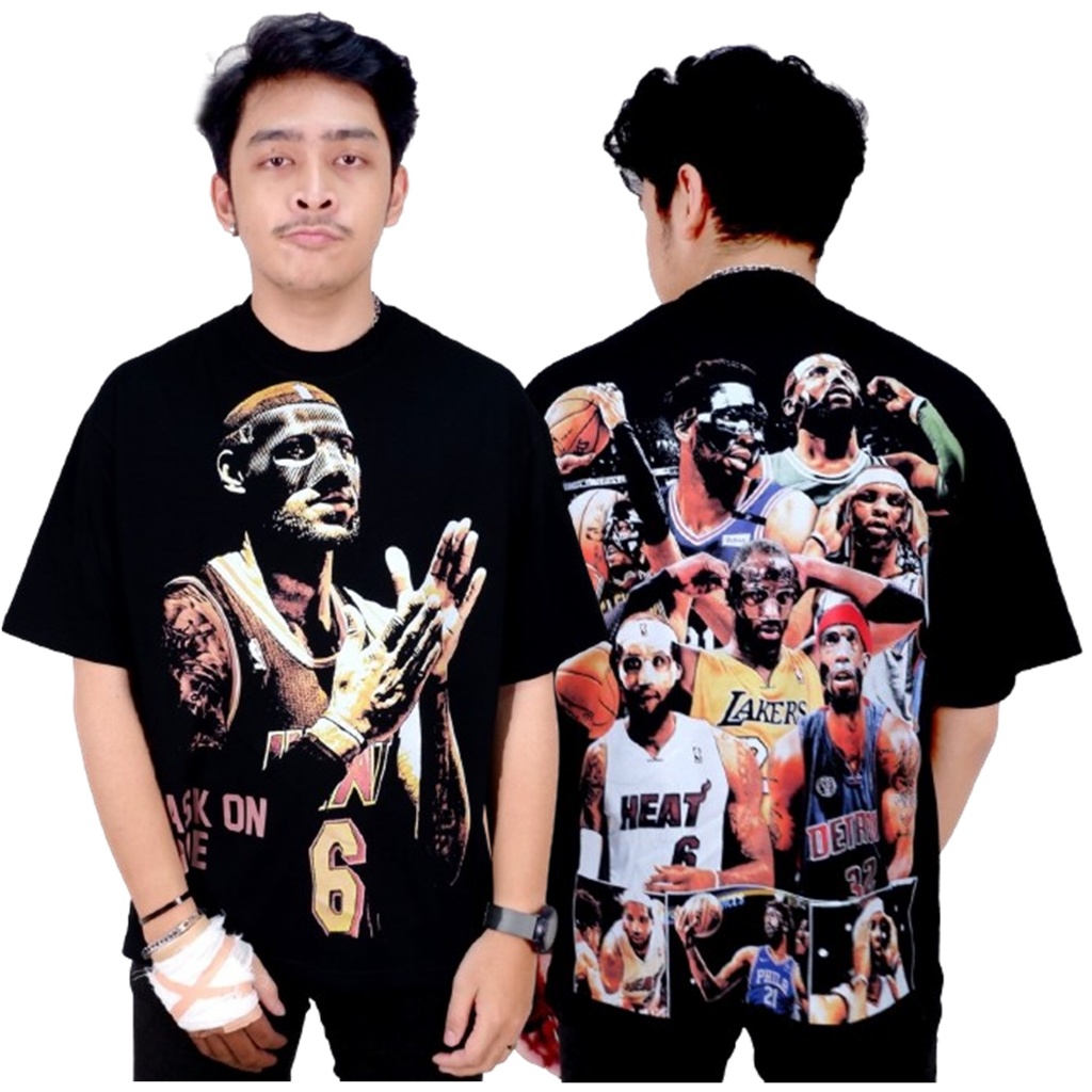 LeBron James Mask On Mode All Player NBA Basketball Sport เสื้อยืด Bootleg Vintage Oversize