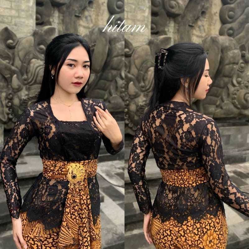 แขนยาว Balinese Burkat Kebaya (เฉพาะ Kebaya)