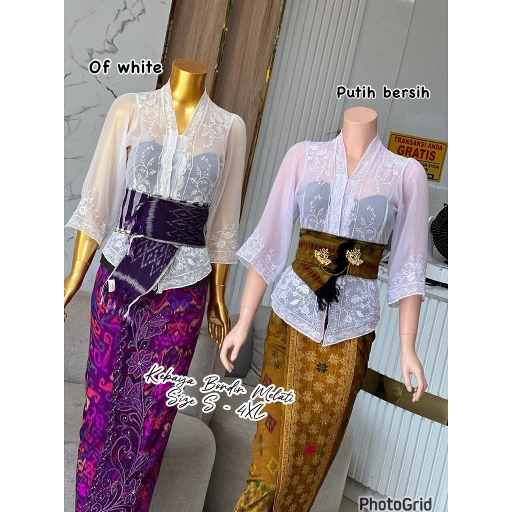 JASMINE MOTIF CREP EMBROIDERED KEBAYA
