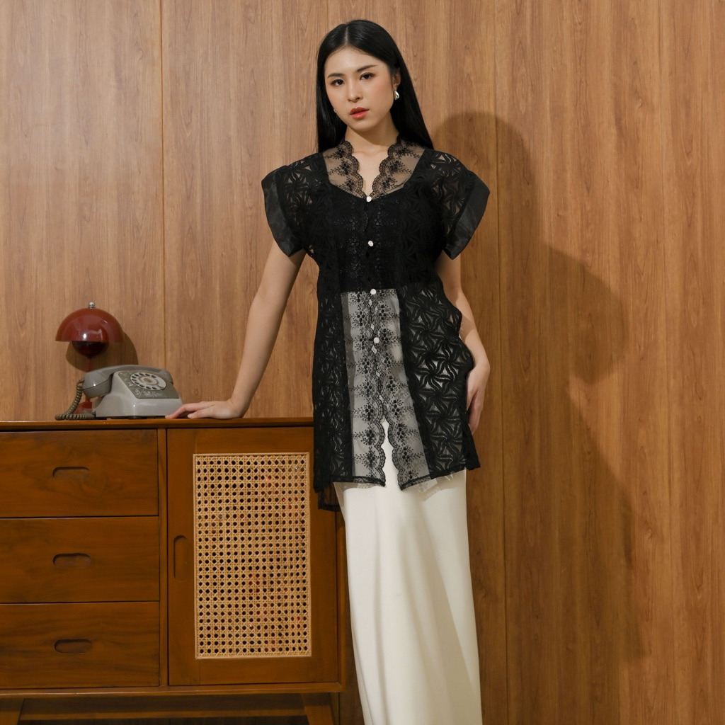 [OUTER เท่านั้น]เสื้อกั๊ก Yuha Outer Brukat Wedding Outer Organza byvitafa.id