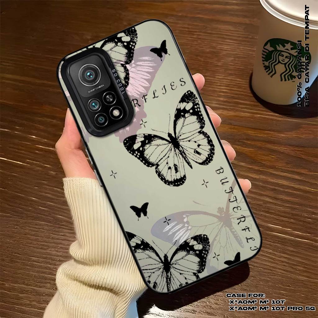 เคส XIAOMI MI 10T - MI 10T PRO - Mi Premium Matte Hard Casing - เคส IMD - เคส Butterfly Motif Hologr